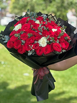 Krmz Beyaz Gl Buketi